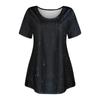 Women's Large Top Round Neck Printing Loose A-line Short Sleeve T-shirt