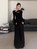 Xinwang Asymmetric One-Shoulder Ribbon Long Sleeve Women's T-shirt - 260g Modal