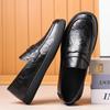 Hand-grab Men's Leather Shoes  Autumn New Leather Soft-soled Slip-on Peas Shoes Breathable Casual Leather Shoes for Men