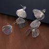 Hollow Metal Zircon Petal Tassel Earrings: 925 Silver Post, High-End Luxury