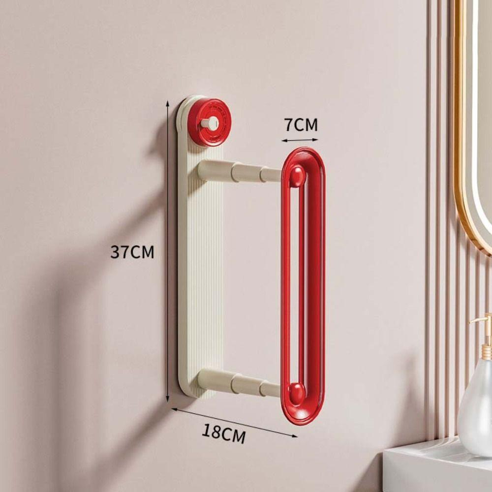 Suction Cup Clothes Hanger Storage Rack Retractable Double Layer Extendable Hanger Stacker Punch-free Wall Mounted