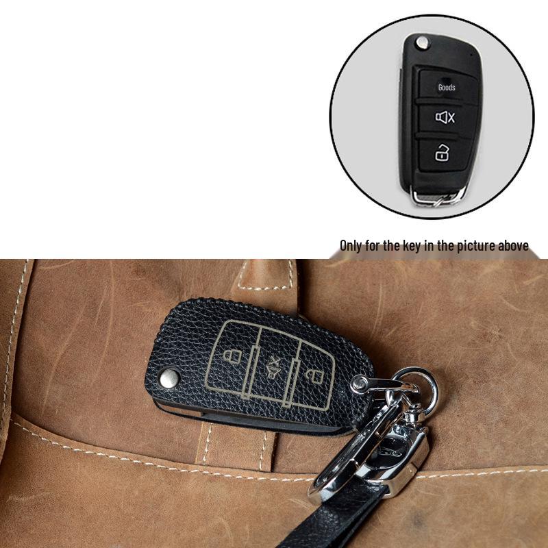 Wuling Hongguang, Zhiguang, Rongguang V Mini Top-Grain Cowhide Key Bag Buckle