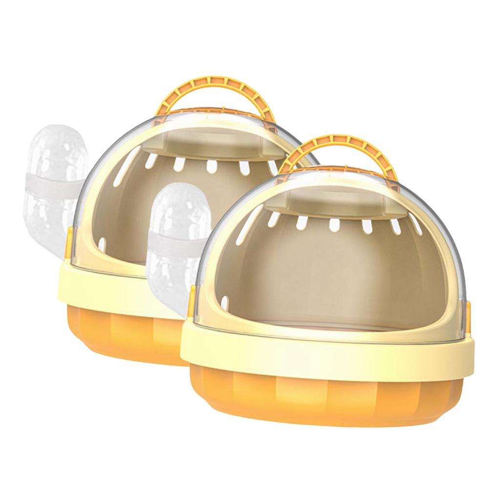 2Pcs Hamster Carrier Cage Clear for Small Animals Chinchilla Dwarf Hamster