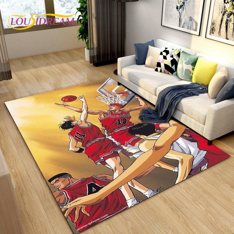 Slam Dunk Japan Anime Cartoon Bereich Teppich, Teppich Teppich für Wohnzimmer Schlafzimmer Sofa Fußmatte Dekoration, Kinder spielen rutschfeste Bodenmatte