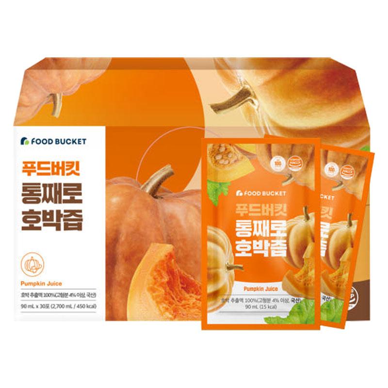 [FOOD BUCKET] Korean Old Pumpkin 100% Pumpkin Juice 90ml 30 Pack Pumpkin Juice for Swelling Drink