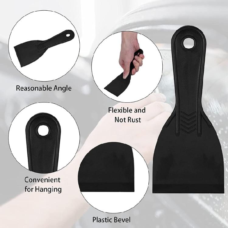 High-Quality Plastic Scrapers for Wall Coverings, Spackle, and Repairs - 6 Piece