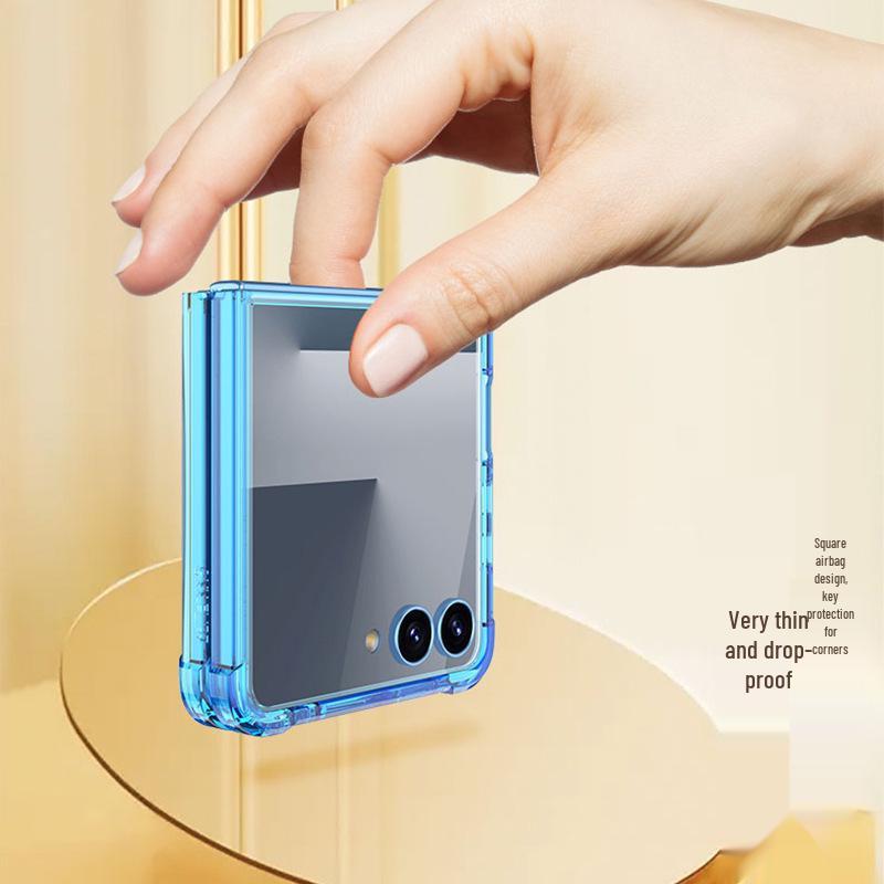 Samsung Z Flip7 Foldable Phone Case: Airbag Large Window, Creative Design, Cross-Border Compatibility