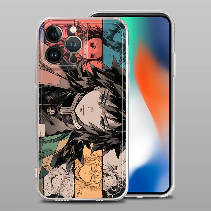 D-Demon S-Slayer Anime Case for iPhone 17 Pro Max Air 16 11 XS Max 13 Pro 7 8 15 12 Mini XR 14 Plus Soft Phone Cover