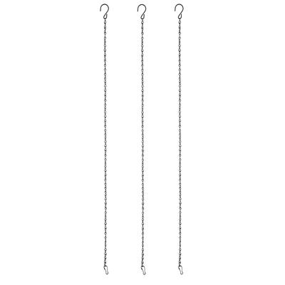 3 PCS Garden Planter Flower Pot Basket Replacement Iron Hanging Chain    Hooks Set