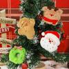 Cute Plush Toy Christmas Decoration Christmas Tree Pendants Santa Claus Cartoon Doll  Plush Keychain Xmas Party Ornament toys