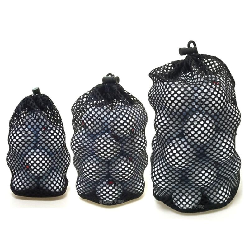 3 Piece/set Lightweight Nylon Mesh Golf Ball Bags Storage Organiser Case for Organized Storage and Adjustable Strap