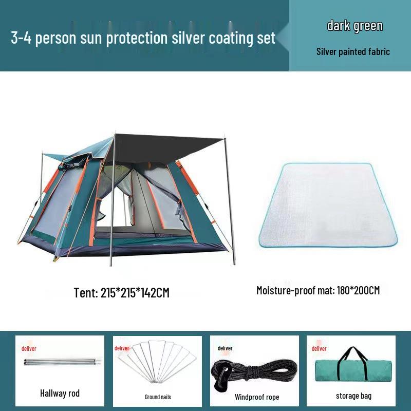 Fully Automatic Rainproof 3-4 Person Outdoor Folding Tent