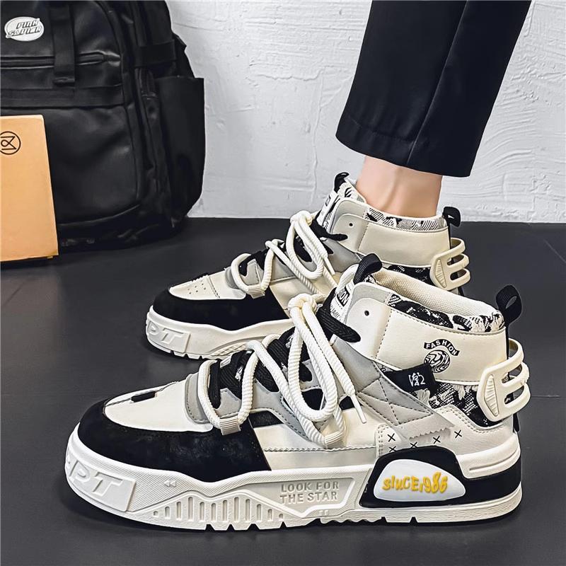 New autumn breathable niche thick-soled heightening casual board shoes sports trendy shoes