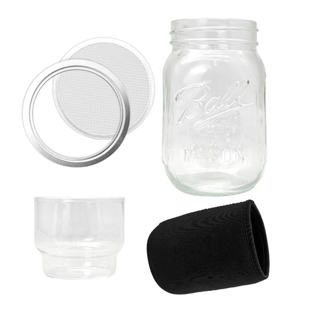 Clear Wide Mouth Glass Sprouter Container Set With Lid For Fast Seedling Germination Vegetable Cultivation Accessories