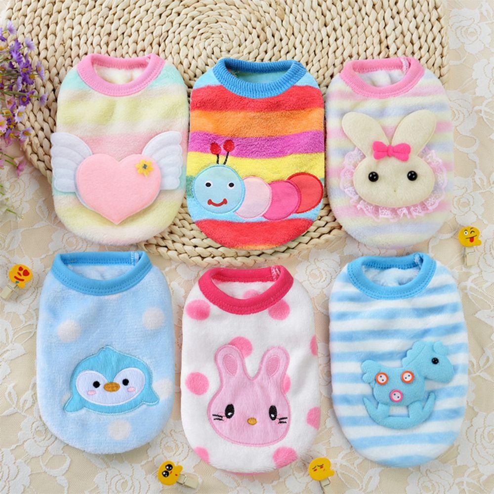 Soft Cute Winter Cartoon Yorkshire Pet Dog Clothes For Small Dogs Dog Sweater Dog Vest