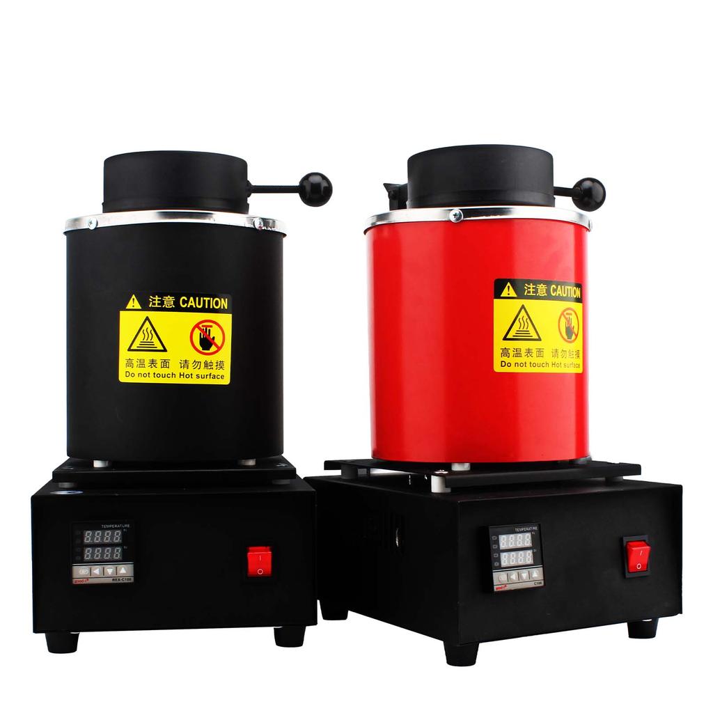 1400W 1-3KG Gold Melting Furnace, Electric Jewelry Melting Machine with Crucible & Ingot Mold, for Gold & Silver