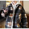 Men's Retro Plaid Wool Coat: Trendy, High-End, Thickened, Warm, Autumn/Winter Casual Jacket