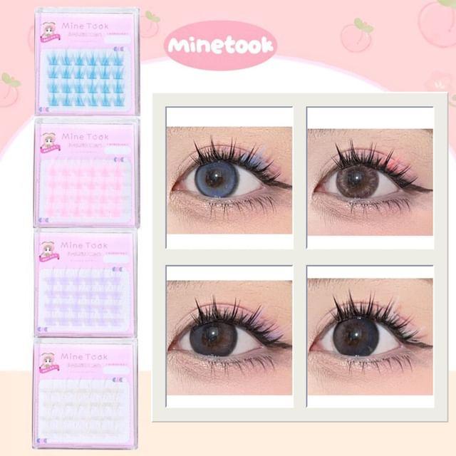 Mogugu - Индивидуальные пучки накладных ресниц Pink - 12mm