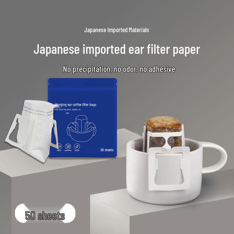 Portable Japan Drip Coffee Filter Bags - Hand Drip, Mesh, and Powder Filters. Standard 25-pack