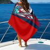 1pc Akaza Beach Towel with Custom Name, Beach/Swimming/Bath/Picnic/Camping Towel, Suitable for Seaside Beaches