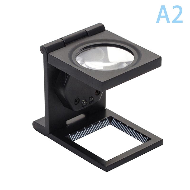 

1 шт. 10X металева складна оптична лупа, настільна лупа, інструменти для вимірювання зі світлодіодними лампами