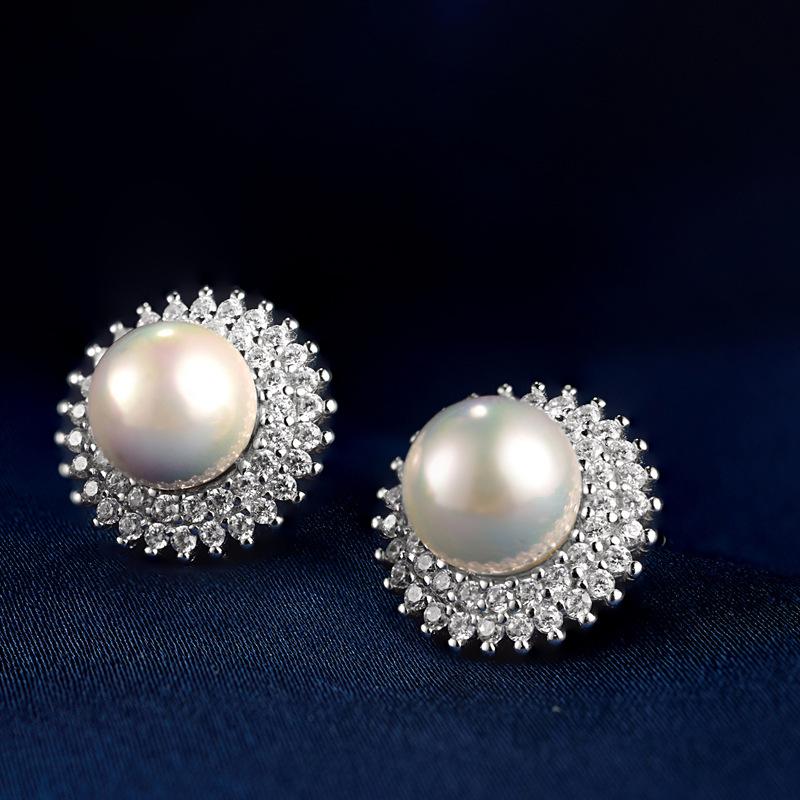 Lindon 925 Sterling Silver Synthetic Pearl Earrings Drop Earrings For Women Wedding Party Gifts
