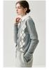 Women's Artistic Diamond Pattern Cashmere Pullover, Versatile Round Neck, Warm Autumn/Winter Style