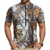 Men’s Crew Neck Printed Zip Breathable Quick Dry Short Sleeve Cycling Jersey Lightweight Stretch Fabric Top