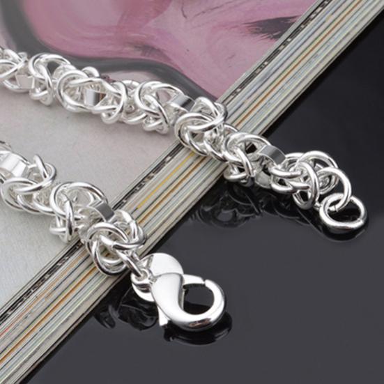 Women's Fashion Faux Silver Bracelet Bangle Chain Banquet Jewelry Gift