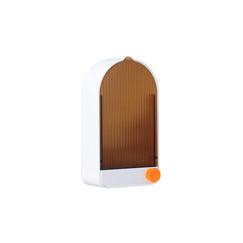 Wall Mounted Soap Holder Reusable Self Draining Soap Dish Holder Anti-Dust Waterproof Self-Adhesive Soap Dish Box for Bathroom