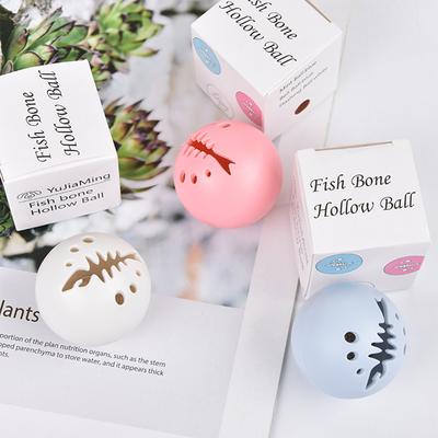 Pet Toy Glitter Ball Bell Catnip Fish Bone Ball