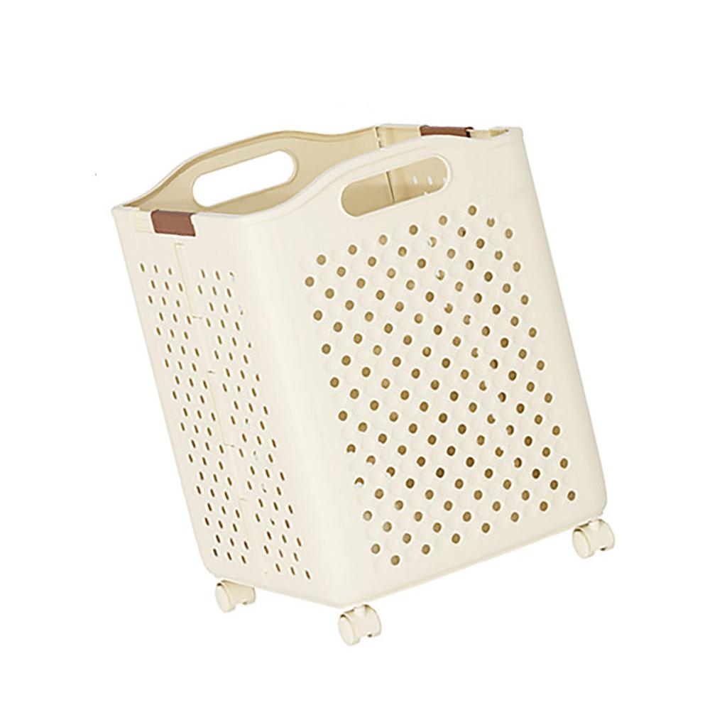 Elegant Household Laundry Basket with Stylish Designs Folding and Wheeled Accessory for Convenient Use In Any Room