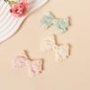 DIY Summer Sweet Solid Color Women's Hair Clips Pairs Daisy Bow Baby Hair Accessories Made Fresh Cotton Fabric Comfortable
