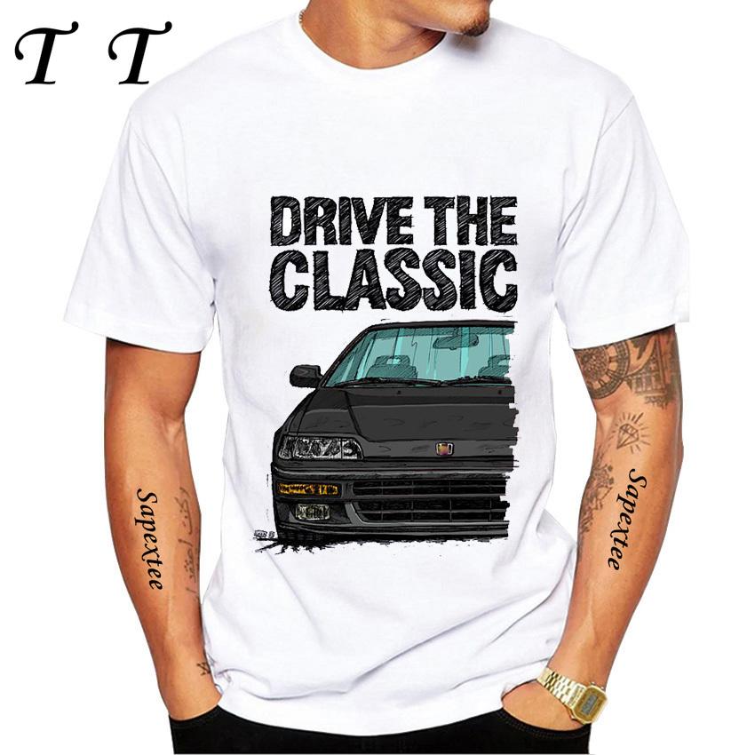 Guida La Classica CRX JDM Civic Type R Maglietta Nuova Uomo Manica Corta Ragazzo Top Casual Leggenda Giapponese Re del Drift Magliette Bianche