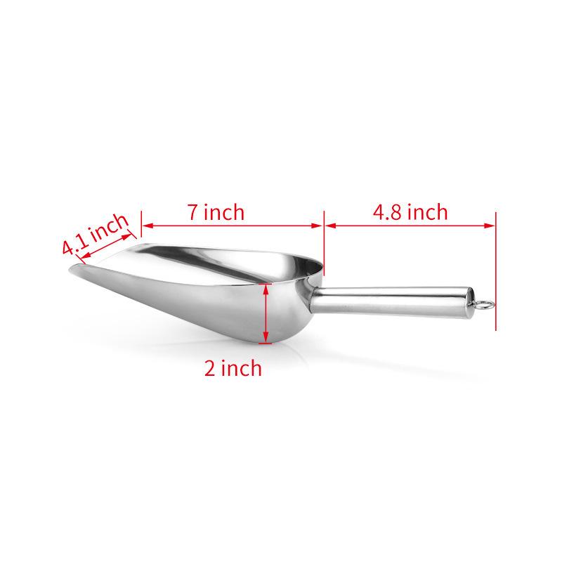Stainless Steel Multi-functional Ice, Grain, Popcorn, Candy, and Coffee Bean Scoop