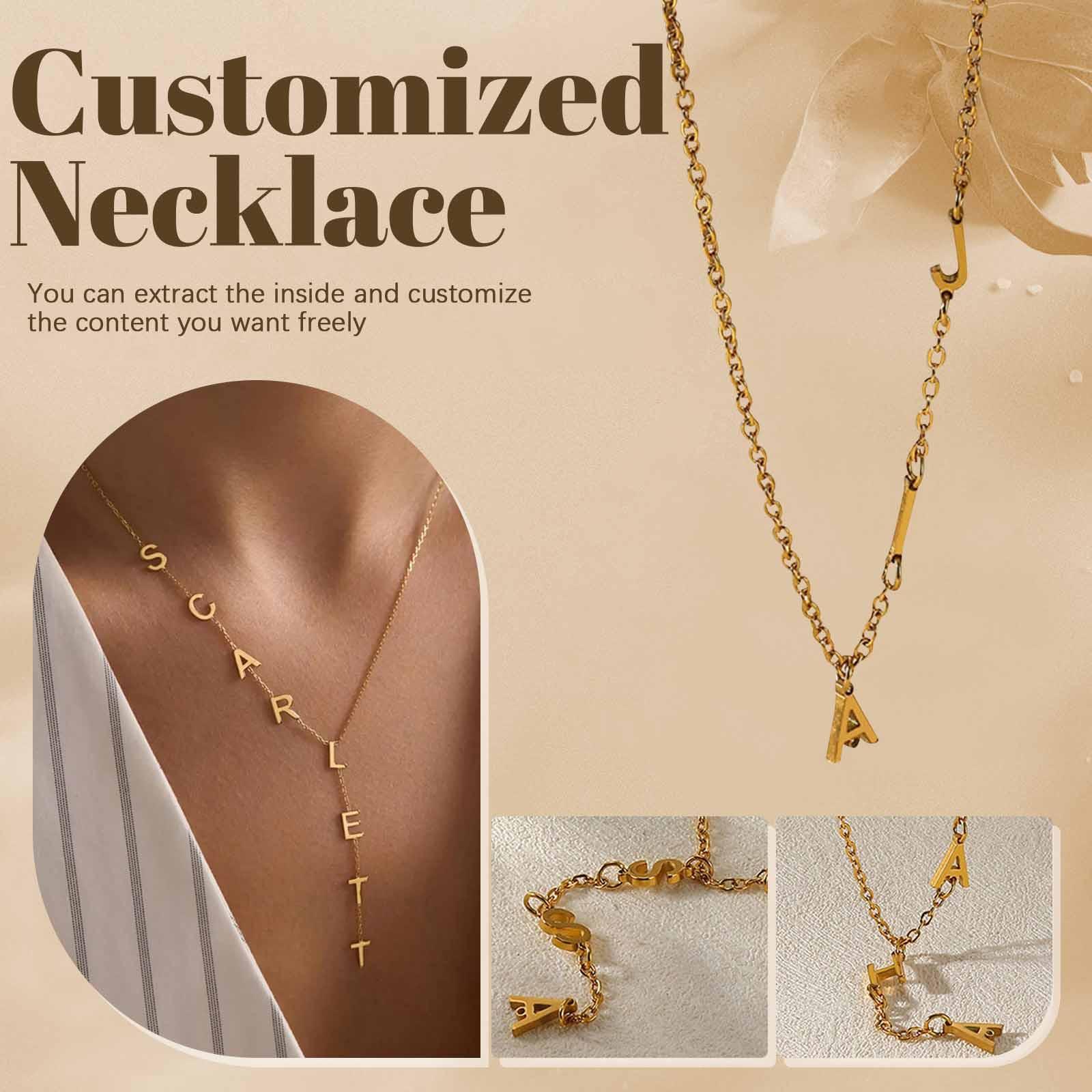 

Custom Y-Shaped Name Necklace (18k Gold Plated) One Size