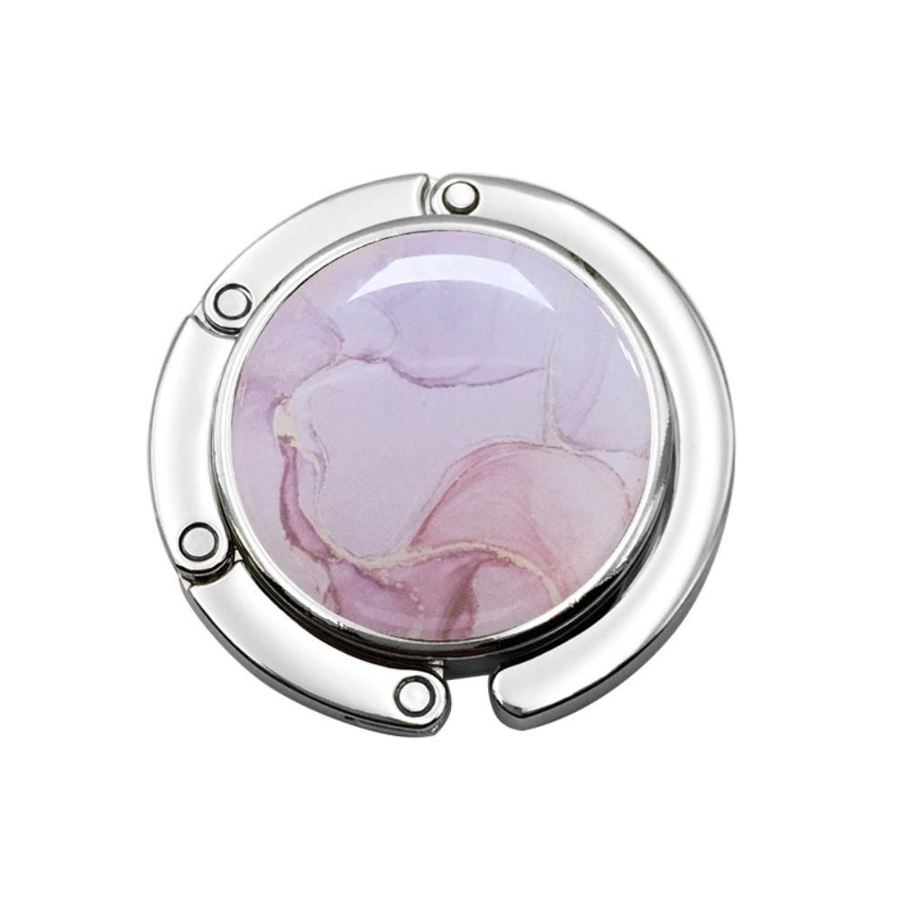 Fashion Foldable Handbag Hook Portable Creative Briefcase Hanger Durable Marble Pattern Table Hanger Girls Gift
