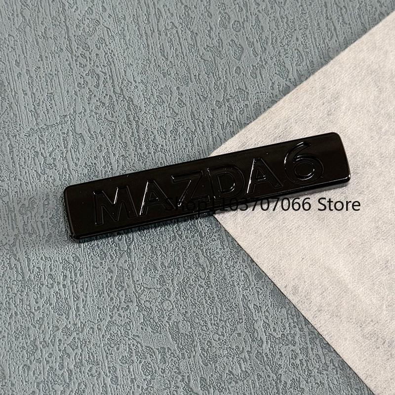 3D ABS Car Front Grille Emblem Tailgate Badge For MAZDA 6 2020 2021 2022 Auto Grille Rear Trunk Black Logo Sticker Accessories