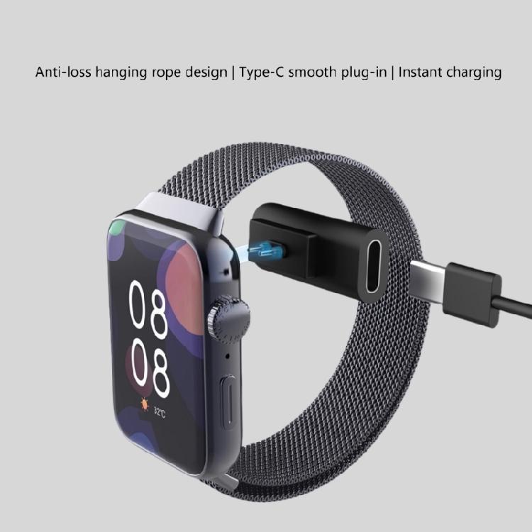 Fast Speed Type C Charging Adapter With Magnetic Alignment For Activity Trackers Includes Detachable Security Lanyard