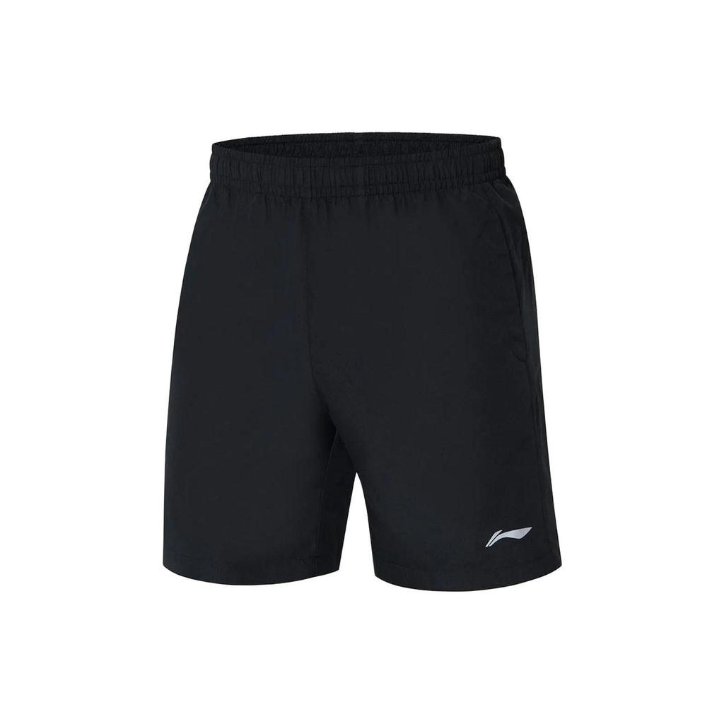 Li-Ning Plain Logo Straight Leg Sports Casual Shorts Men shorts Black AKST615-1