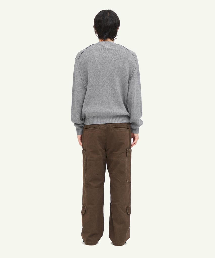 Intempomood Cottage Round Neck Cardigan_Gray