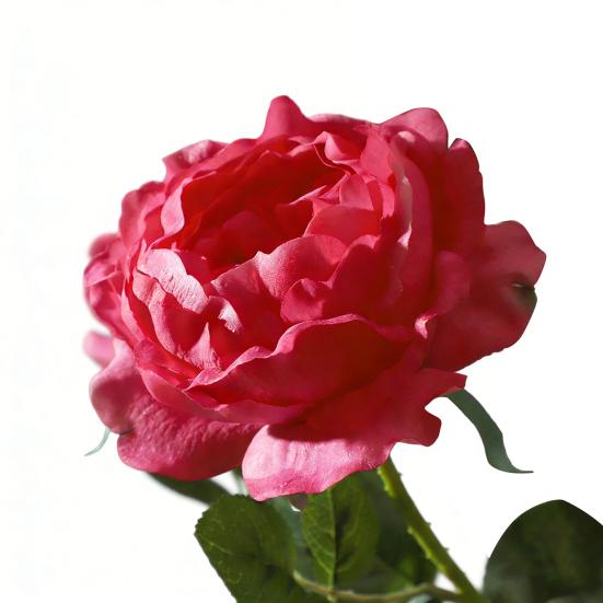 Fleur de Rose Artificielle Fausse Rose au Toucher Réel avec Tige Grandes Fleurs Branches de Roses pour Bouquet de Mariage Fête Saint-Valentin Floral