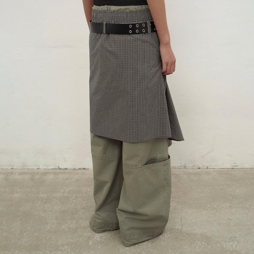 Lcdc Tm Checked Button-Up Skirt (Grey)