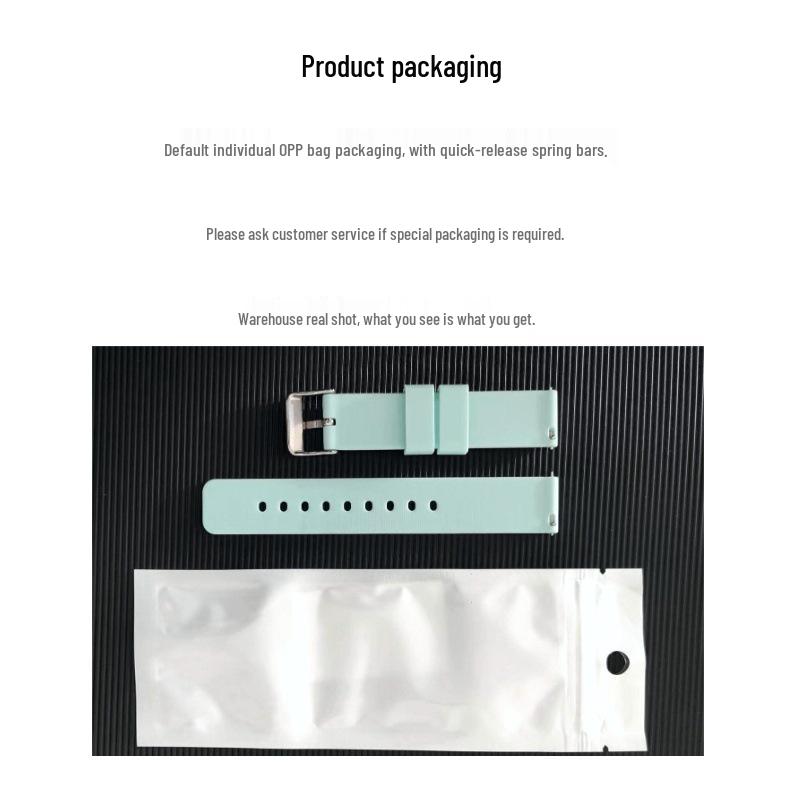 Bracelet de Montre Connectée en Silicone Imperméable Multicolore avec Barres à Dégagement Rapide en Tailles 16/18/20/22/24 mm