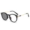 Men's Fashion Pochromic Reading Glasses Retro Anti-blue Far-sighted Eyewear Women Round Color Changing Presbyopia Glasses