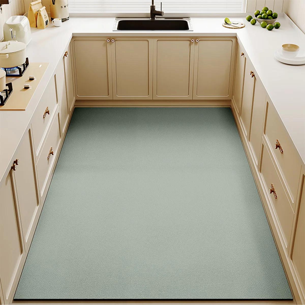 

Большой нескользящий коврик из ПВХ, водонепроницаемый ковер, маслянистые коврики для ног, однотонные ковры, предметы интерьера 50x80cm