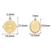 2Pcs/Lot Stainless Steel Charms Vintage Round/Oval Sun Pendants For DIY Necklace Bracelet Earrings Jewelry Making Accessories
