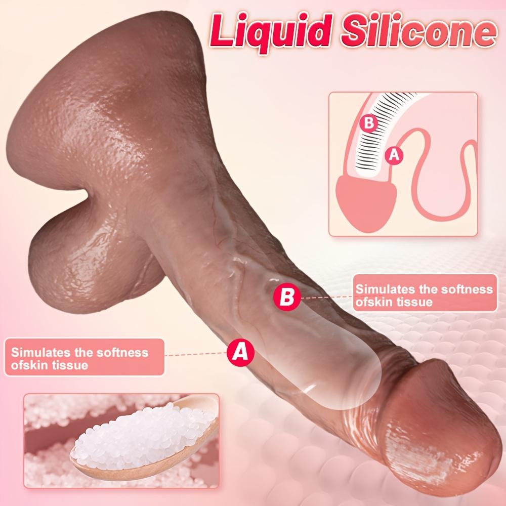 Super Miękki Realistyczny Penis – Duży Silikonowy Dildo z Kulkami 3D, Mocna Przyssawka, Realistyczna Tekstura Skóry, Korek Analny i Waginalny dla Mężczyzn i Kobiet