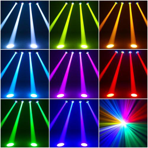 100W LED Moving Light, Stage Lighting, 10 Patterns, 8 Colors, High Brightness, Sound-Activated Strobe, Stylish, Compact, Rotating, DMX512, Remote Cont