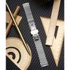 BINLUN Stainless Steel Watch Strap for Men and Women, 12mm, 14mm, 16mm, 18mm, 20mm, and 22mm with Butterfly Buckle (Silver, 20mm)